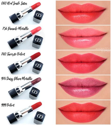 rouge dior lipstick swatches hasard|dior rouge lipstick shades.